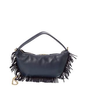 Persaman New York Dua Fringe Leather Shoulder Bag, Blue
